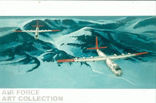 RED-TAIL B-36BS ON ARCTIC MISSION